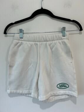 PacSun Land Rover womens sweat shorts size S white front logo